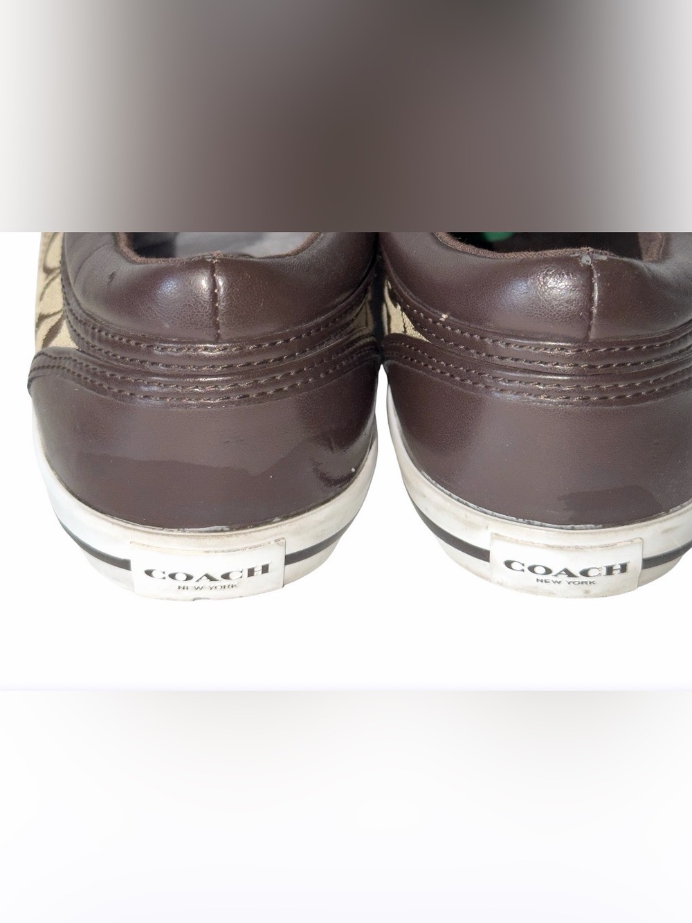 Coach Francesca Signature C Canvas Sneakers Brown Tan Low Top Shoe Sz 9B - Picture 9 of 11